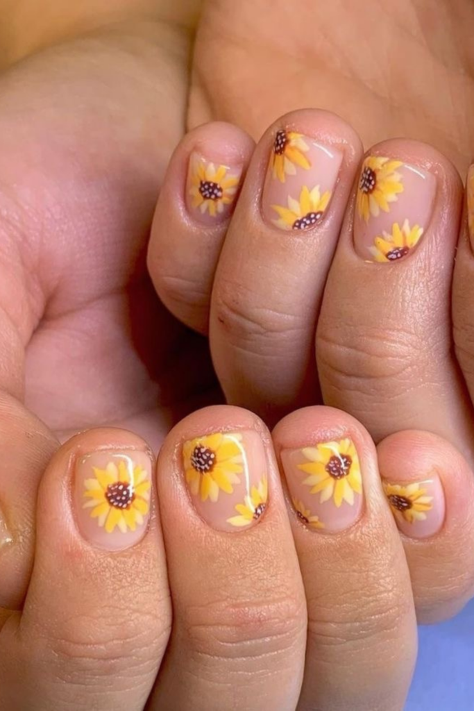 Amazon.com: 12 Sheets Sunflower Nail Stickers Floral Flower 3D  Self-Adhesive Nail Decals for Nails Supplies Holographic Small Daisy  Flowers Butterfly Designs Nail Tattoos for Women Girls Acrylic Nails  Decorations : Beauty &